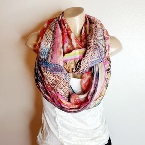 Unbranded multicolor floral paisley infinity scarf